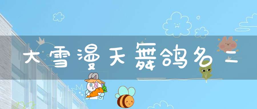 大雪漫天舞  鸽名二