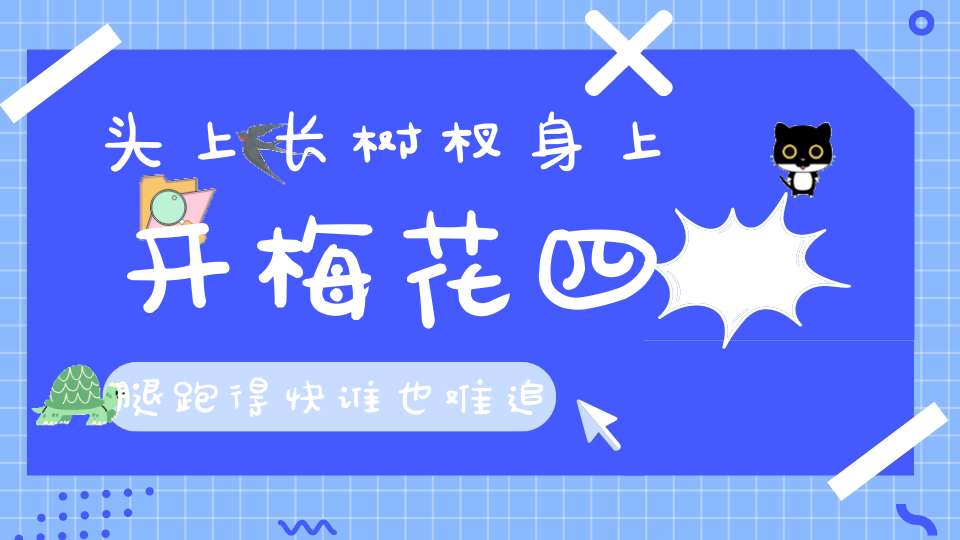 头上长树杈，身上开梅花，四腿跑得快，谁也难追它。 （猜一动物）