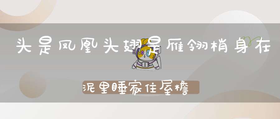 头是凤凰头，翅是雁翎梢，身在泥里睡，家住屋檐头。 （猜一动物）