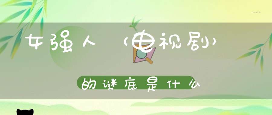 女强人 （电视剧）的谜底是什么?