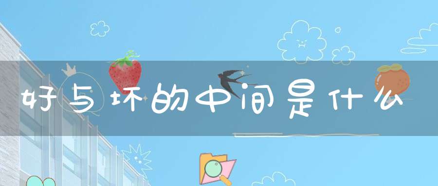 好与坏的中间是什么