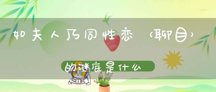 如夫人乃同性恋 （聊目）的谜底是什么?