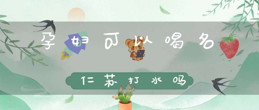 孕妇可以喝名仁苏打水吗