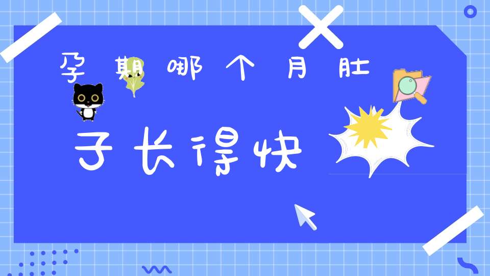 孕期哪个月肚子长得快