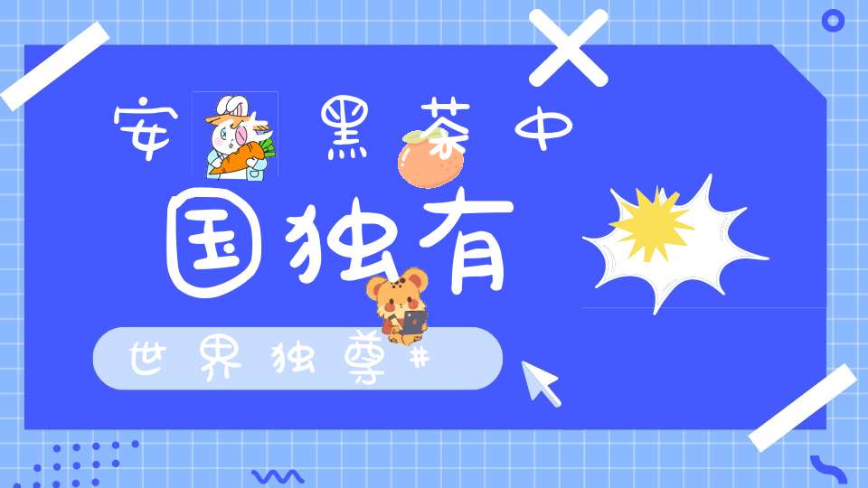 安化黑茶中国独有世界独尊