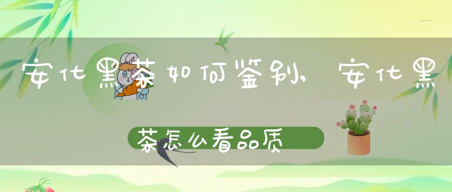 安化黑茶如何鉴别,安化黑茶怎么看品质