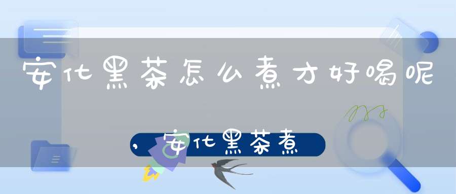 安化黑茶怎么煮才好喝呢,安化黑茶煮