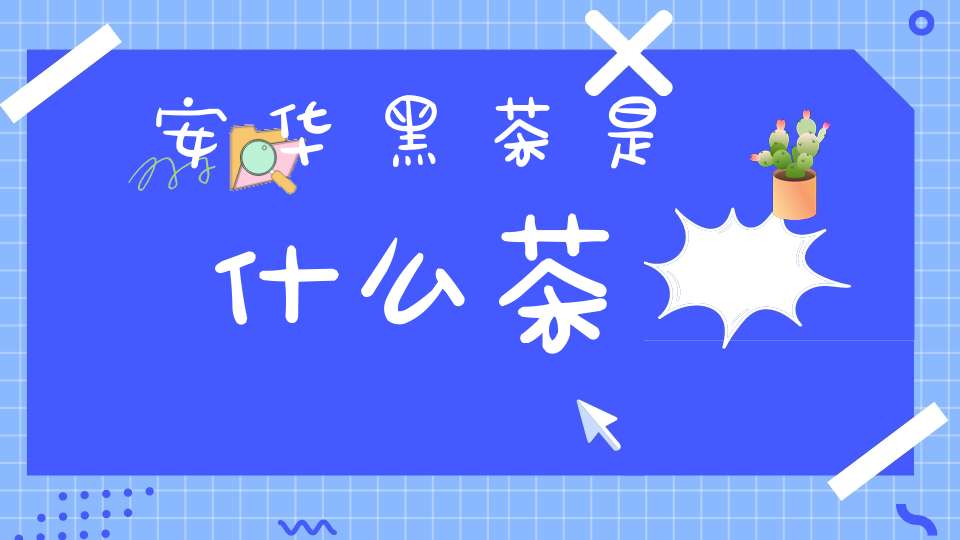 安华黑茶是什么茶