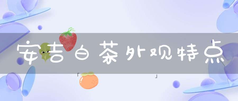 安吉白茶外观特点