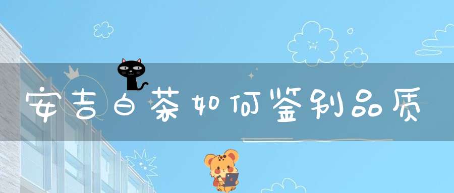 安吉白茶如何鉴别品质
