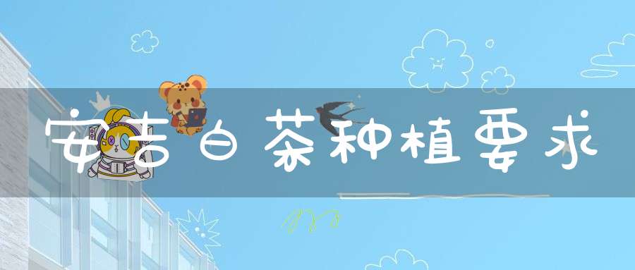安吉白茶种植要求