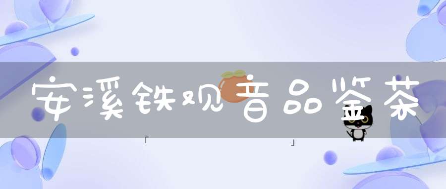 安溪铁观音品鉴茶