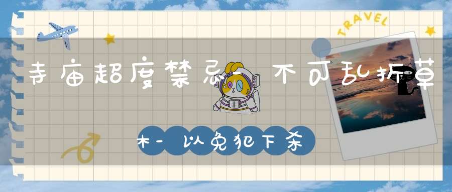 寺庙超度禁忌-不可乱折草木-以免犯下杀生罪障