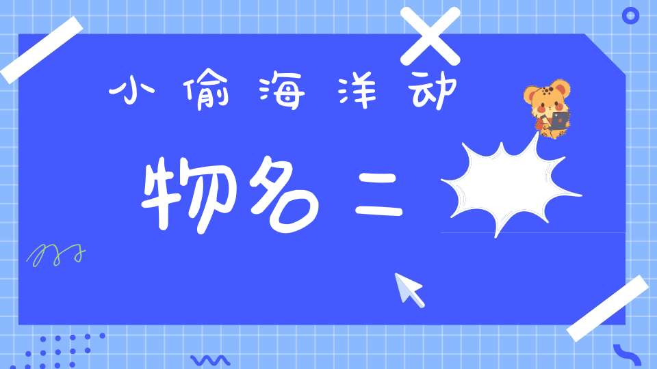 小偷  海洋动物名二