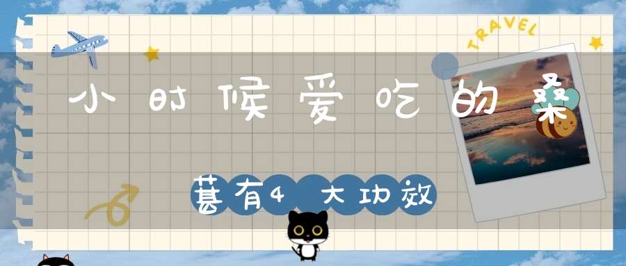 小时候爱吃的桑葚有4大功效