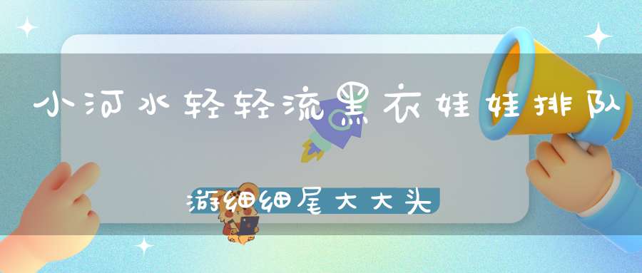 小河水，轻轻流，黑衣娃娃排队游，细细尾，大大头，长大捉虫是能手。 （猜一动物）