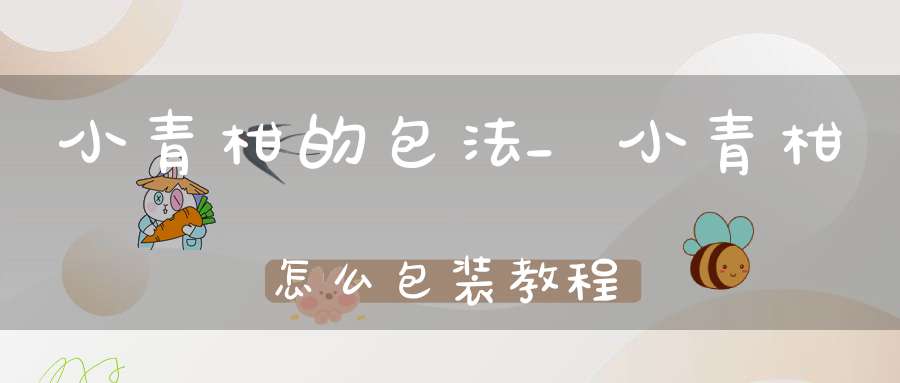 小青柑的包法_小青柑怎么包装教程