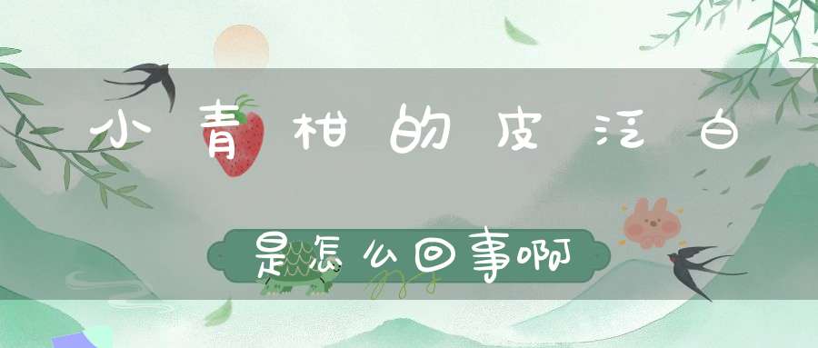 小青柑的皮泛白是怎么回事啊