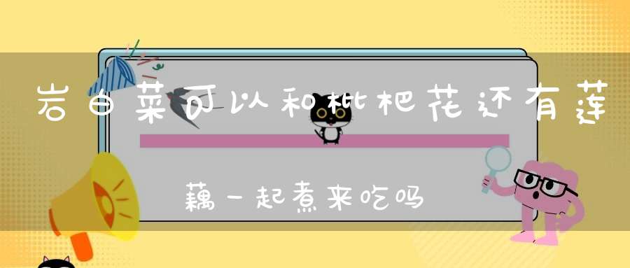 岩白菜可以和枇杷花还有莲藕一起煮来吃吗？