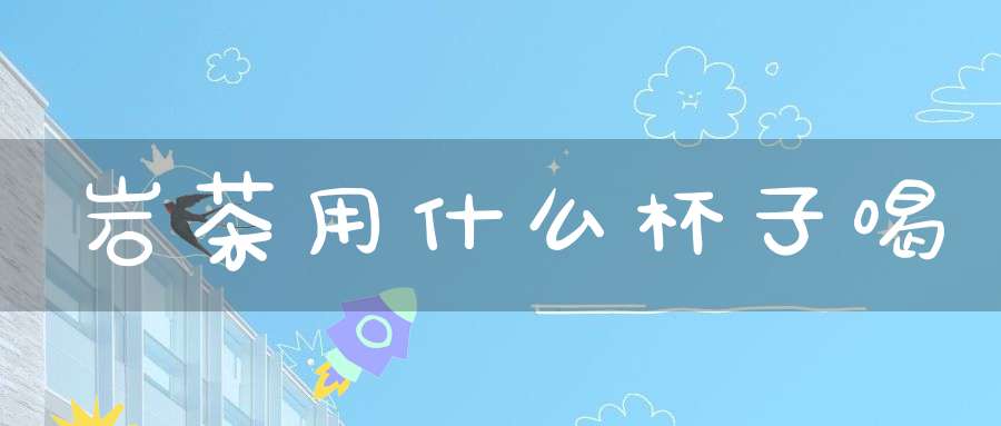 岩茶用什么杯子喝