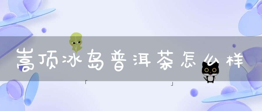 嵩顶冰岛普洱茶怎么样