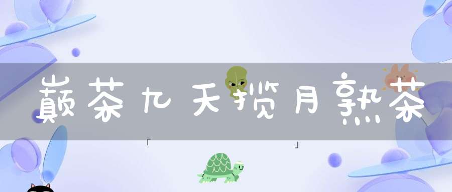 巅茶九天揽月熟茶