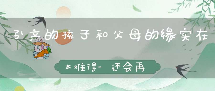 引产的孩子和父母的缘实在太难得-还会再次回来