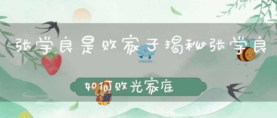 张学良是败家子？揭秘张学良如何败光家底