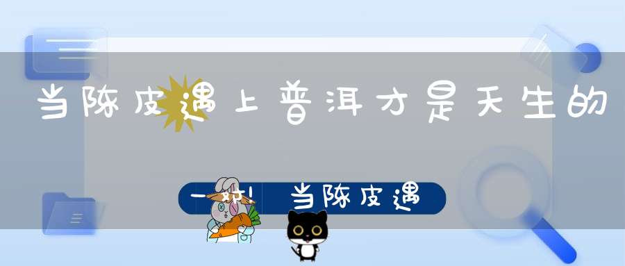 当陈皮遇上普洱才是天生的一对!当陈皮遇上普洱茶怎么办