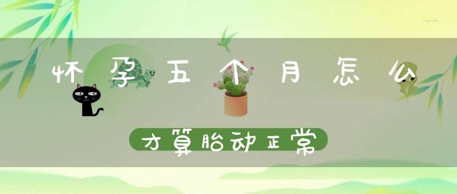 怀孕五个月怎么才算胎动正常