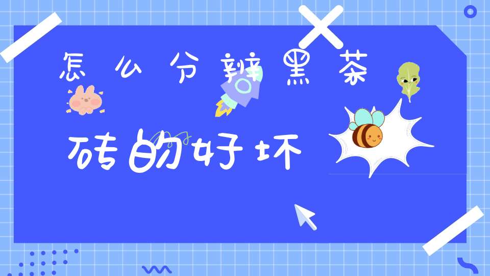 怎么分辨黑茶砖的好坏