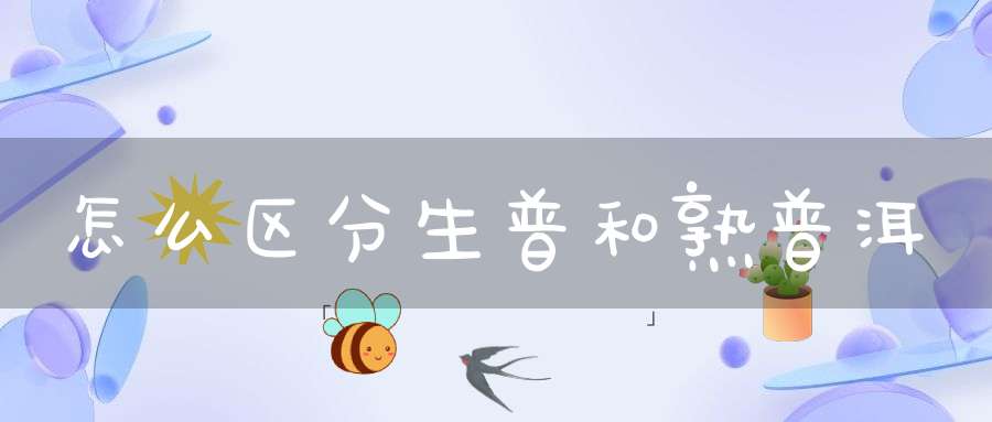怎么区分生普和熟普洱