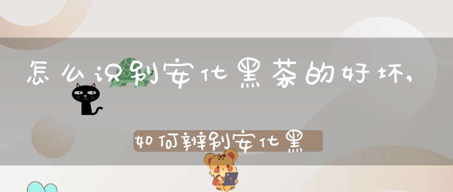 怎么识别安化黑茶的好坏,如何辨别安化黑茶