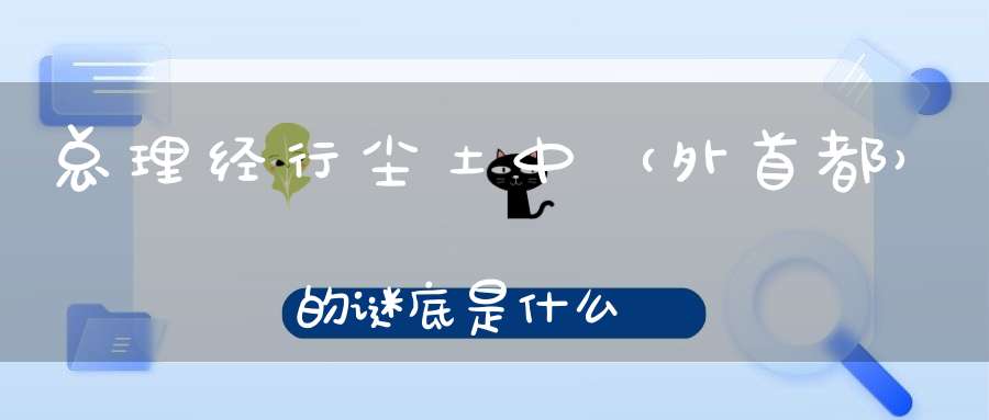 总理经行尘土中 （外首都）的谜底是什么?