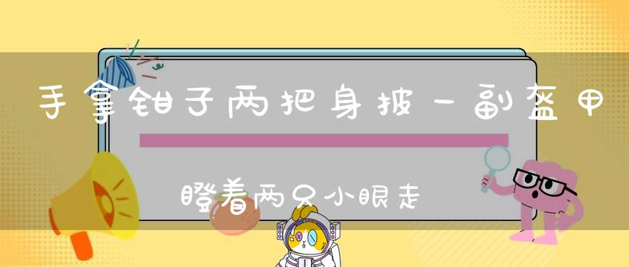 手拿钳子两把，身披一副盔甲，瞪着两只小眼，走路横行天下。 （猜一动物）