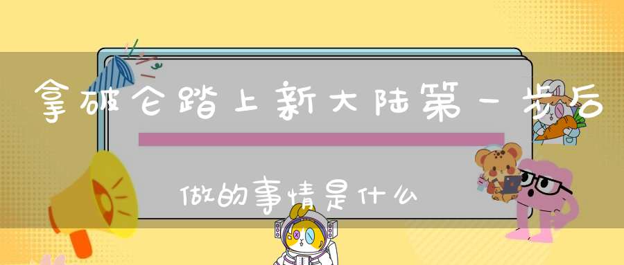 拿破仑踏上新大陆第一步后做的事情是什么