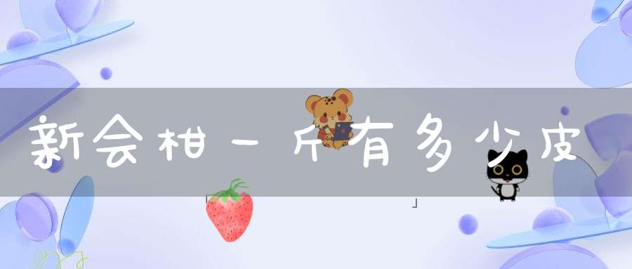 新会柑一斤有多少皮