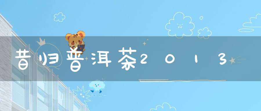 昔归普洱茶2013