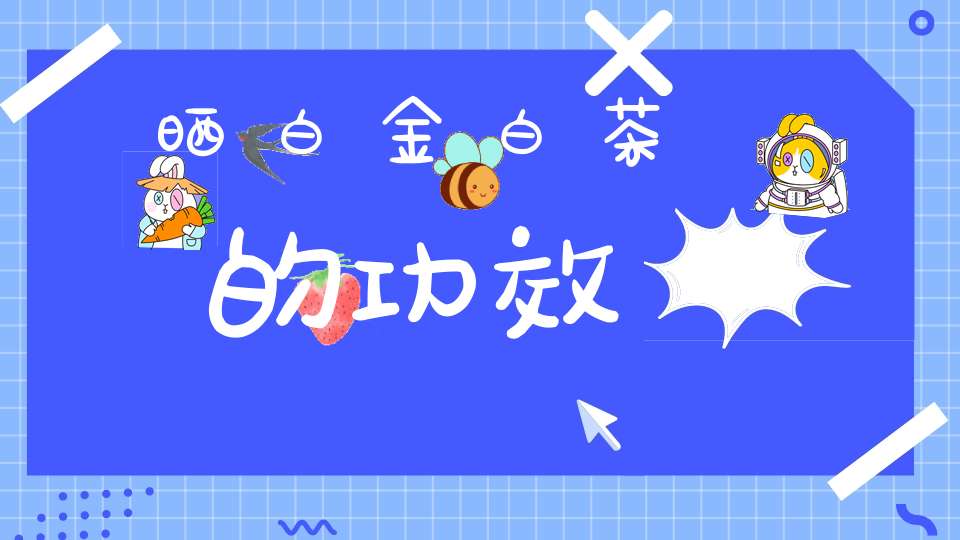 晒白金白茶的功效