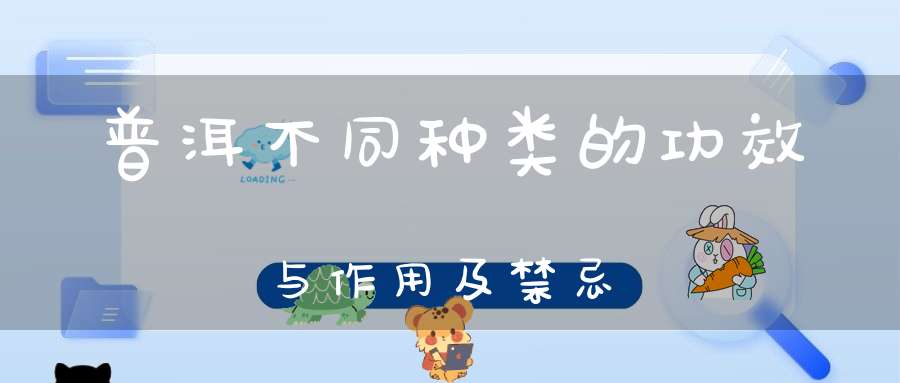 普洱不同种类的功效与作用及禁忌