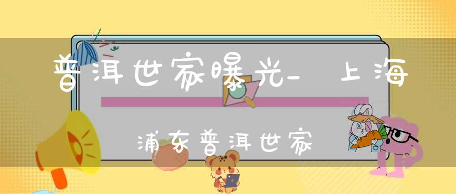 普洱世家曝光_上海浦东普洱世家