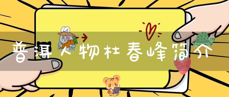 普洱人物杜春峰简介