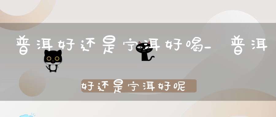 普洱好还是宁洱好喝_普洱好还是宁洱好呢