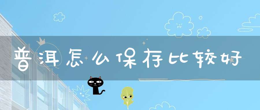 普洱怎么保存比较好