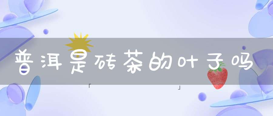 普洱是砖茶的叶子吗