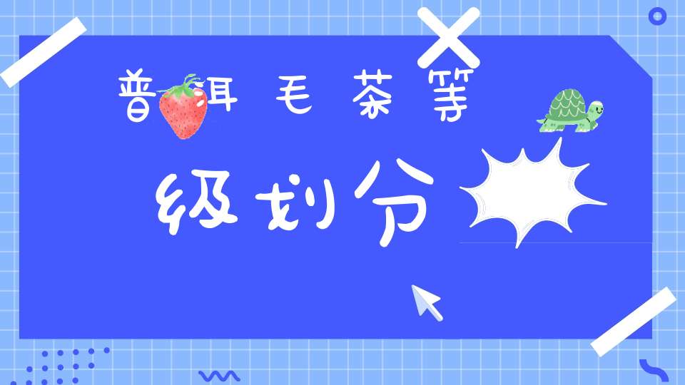 普洱毛茶等级划分