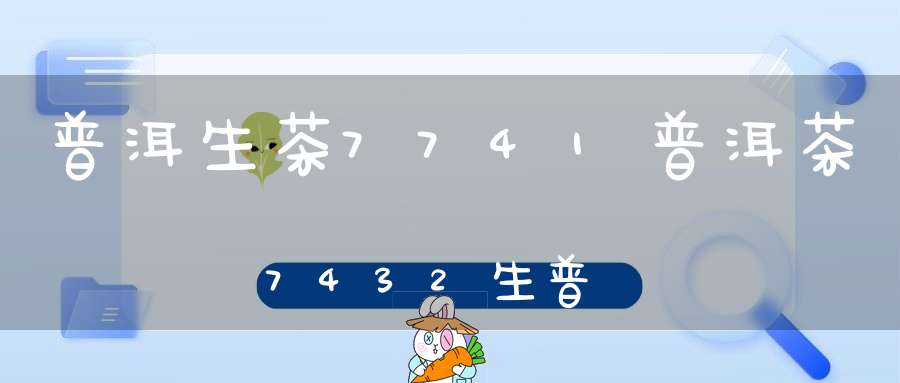 普洱生茶7741普洱茶7432生普
