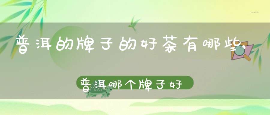 普洱的牌子的好茶有哪些,普洱哪个牌子好喝