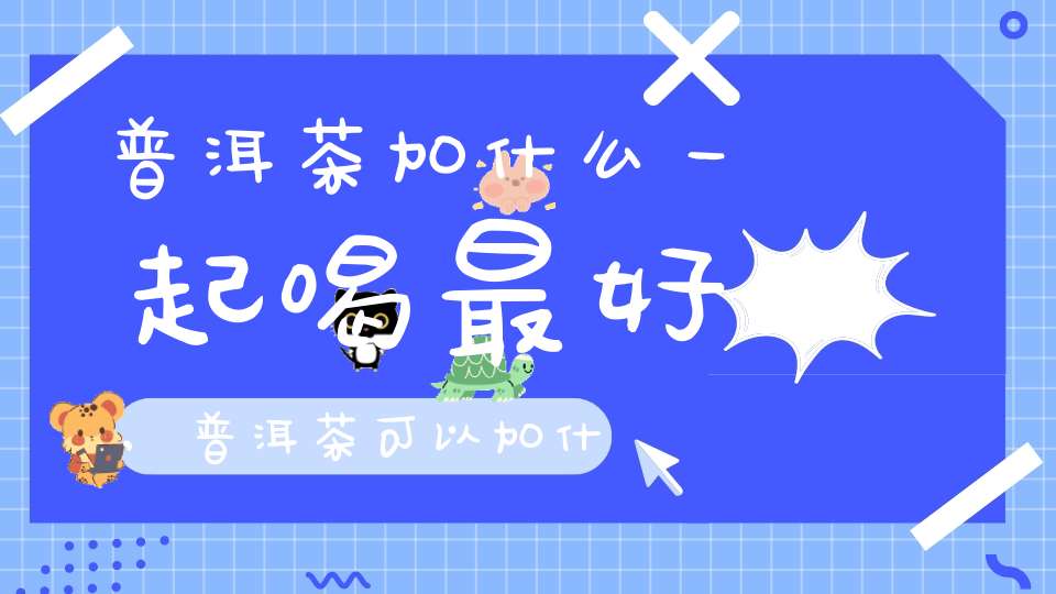普洱茶加什么一起喝最好,普洱茶可以加什么一起喝