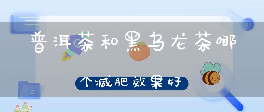普洱茶和黑乌龙茶哪个减肥效果好